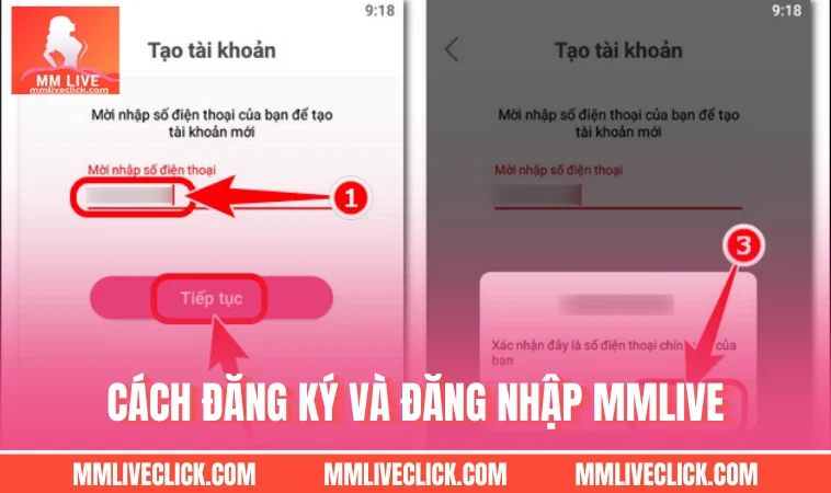 Cách đăng ký và đăng nhập MMLIVE